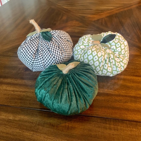 SOLD! Handmade Fabric Pumpkin Trio - Picture 3 of 3